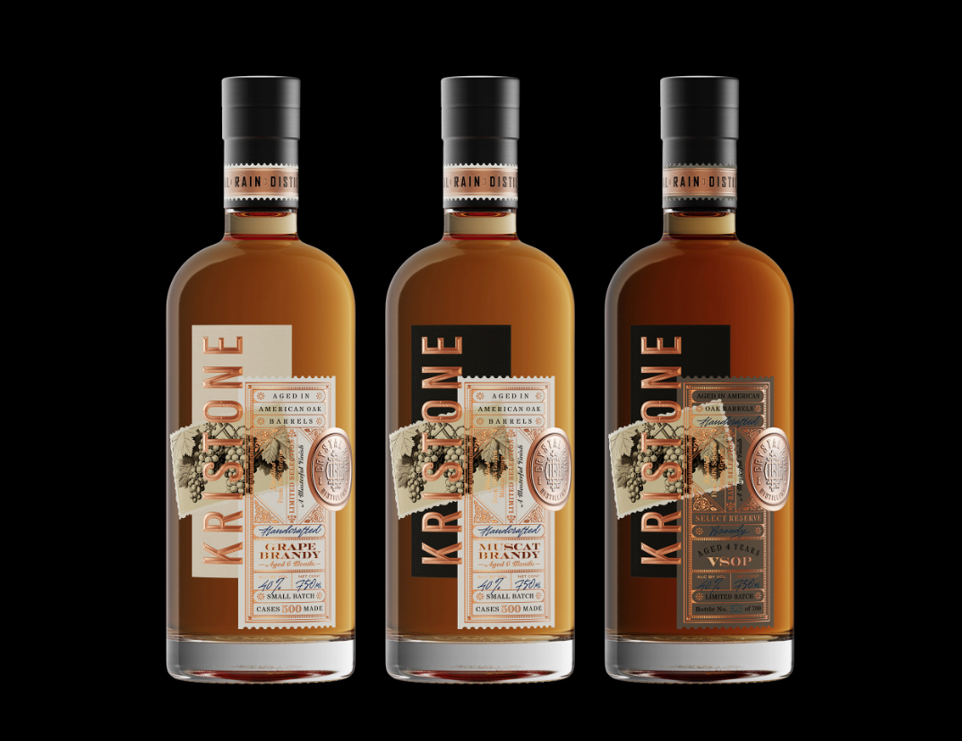 Kristone Craft葡萄白蘭地標簽設(shè)計