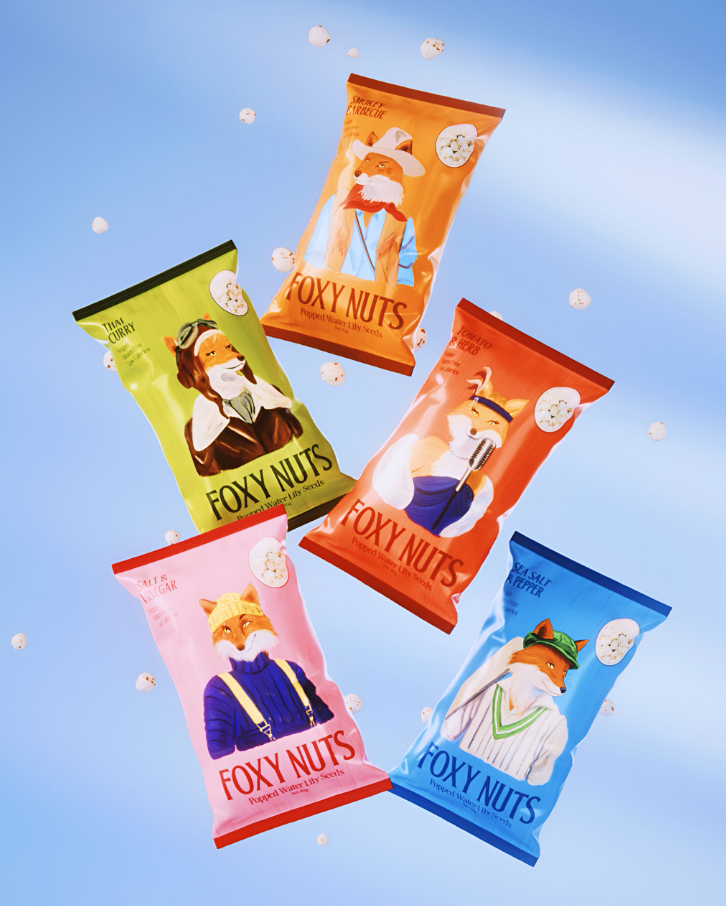 膨化零食包裝設(shè)計欣賞：狐貍堅果